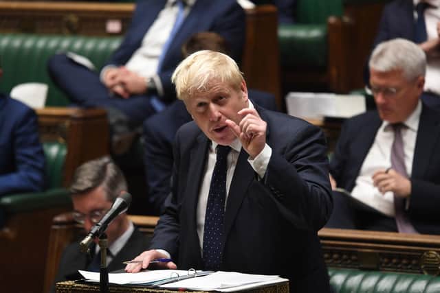 Boris Johnson in the Commons announcing the new health and social care levy.