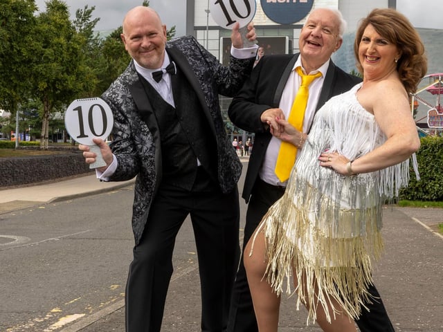 Strictly St Vincent outside XSite Braehead
