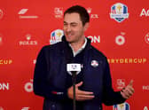Patrick Cantlay speaks to the media prior to the 43rd Ryder Cup at Whistling Straits in Kohler, Wisconsin. Picture: Mike Ehrmann/Getty Images.