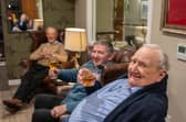 Cramond residents enjoying the new social space