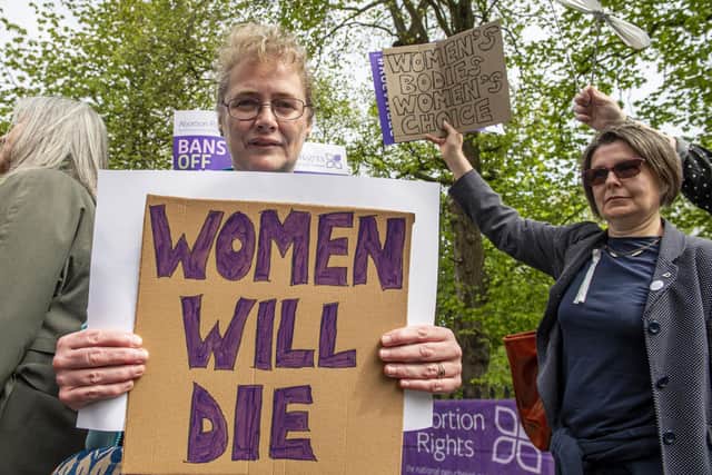 Lucy Hunter Blackburn, 55, a protester from Edinburgh, said older women want to defend the rights of younger ones.
