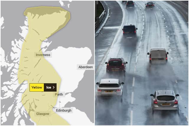 Ice weather warning issued for most of Scotland