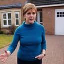 Nicola Sturgeon speaks to the media outside her home in Uddingston, after her husband, former SNP chief executive Peter Murrell, was 'released without charge pending further investigation' amid a police probe into the party's finances (Picture: Jane Barlow/PA)