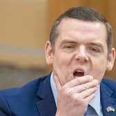 Scottish Conservative party leader Douglas Ross during First Minister's Questions at the Scottish Parliament in Holyrood, Edinburgh (Photo: Jane Barlow/PA Wire).