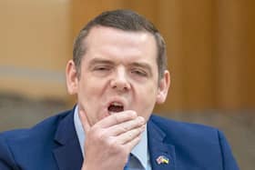Scottish Conservative party leader Douglas Ross during First Minister's Questions at the Scottish Parliament in Holyrood, Edinburgh (Photo: Jane Barlow/PA Wire).