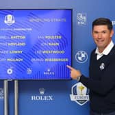 Team Europe Ryder Cup Captain Padraig Harrington pictured with his completed team for the match at Whistling Straits. Picture: Andrew Redington/Getty Images.