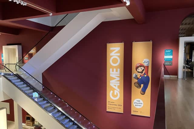 Mario announces the National Museums of Scotland Game On Exhibition, in Edinburgh now. Pic: J Christie