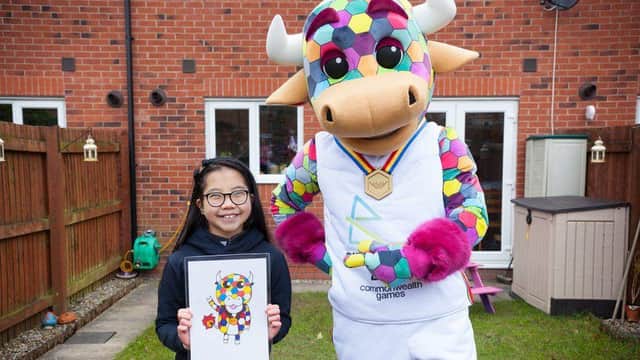 Emma Lou is excited to see her winning design, Perry, paraded at the Birmingham 2022 Opening ceremony (Picture: Birmingham 2022/Ian Powell)