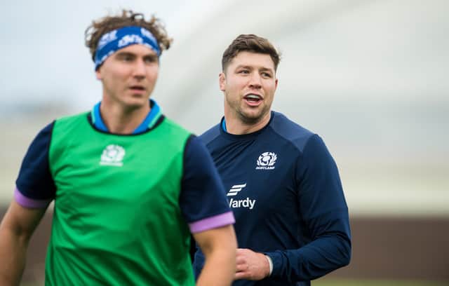 Grant Gilchrist, right, always felt Jamie Ritchie would ascend to the Scotland captaincy. (Photo by Ross Parker / SNS Group)