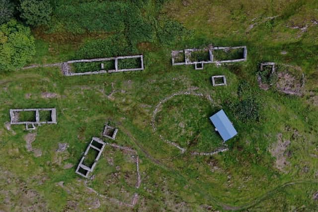 There are remains of nine old crofts on the land at Barrahormid, including this former settlement at North Ardbeg