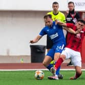 Greg Stewart in action during his only starting appearance for Rangers so far this season when they played Lincoln Red Imps in a Europa League qualifier in September. (Photo by Alan Harvey / SNS Group)