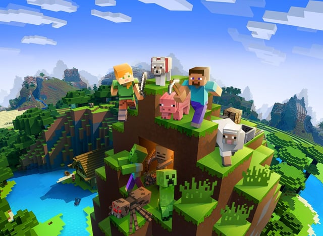 Minecraft est bien connu pour son mode de survie, où les joueurs s'affrontent contre des zombies et d'autres créatures pendant le chevalier.  Photo : IGDB.