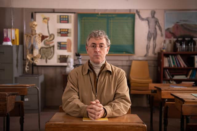 Alan Cumming portrays former Bearsden Academy pupil Brian MacKinnon in the new drama-documentary My Old School.
