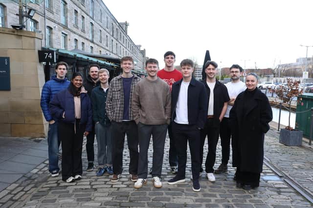 Members of the Empros Retail team pictured at the Shore, Leith, Edinburgh.