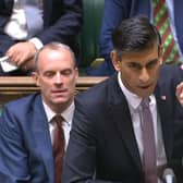 Prime Minister Rishi Sunak speaking during the weekly session of Prime Minister's Questions in the House of Commons in London. Picture: AFP via Getty Images