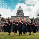 Seven modern-day medical students - Violet Borkowska, Hikari Sakurai, Megan Cameron, Simran Piya, Caitlin Taylor, Izzie Dighero and Mei Yen Liew - collected posthumous degrees on behalf of the Edinburgh Seven last year in 2019. Picture: Callum Bennets