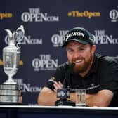 Shane Lowry talks in a press conference after his win in the 148th Open Championship at Royal Portrush in 2019. Picture: Stuart Franklin/Getty Images.
