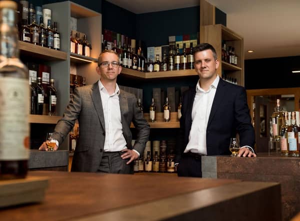 Craig Milne and Daniel Milne of online whisky auction site Whisky Hammer and its sister retail business Still Spirit. Picture: Richard Frew Photography & Film