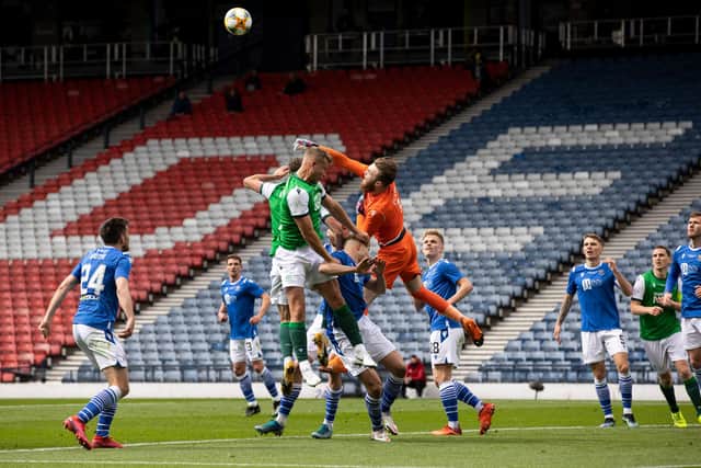 The Scottish Cup final was played in front of an empty Hampden Park, though 9,000 were able to attend a Scotland match at the same stadium three weeks later. Picture: SNS