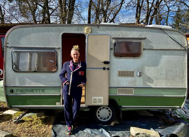 Kerry Jones is behind a project to turn a 1980 caravan into a solar-powered cinema which will tour the south of Scotland.