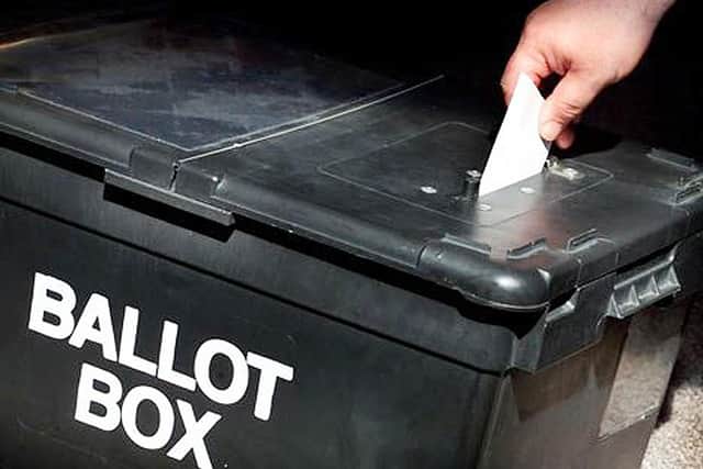 A ballot box/