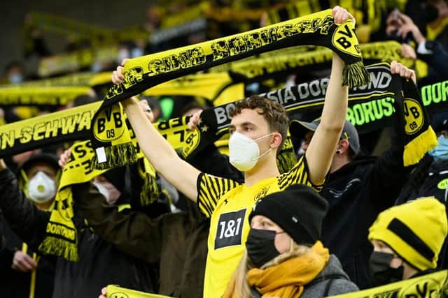 Dortmund's fans (Photo by INA FASSBENDER/AFP via Getty Images)