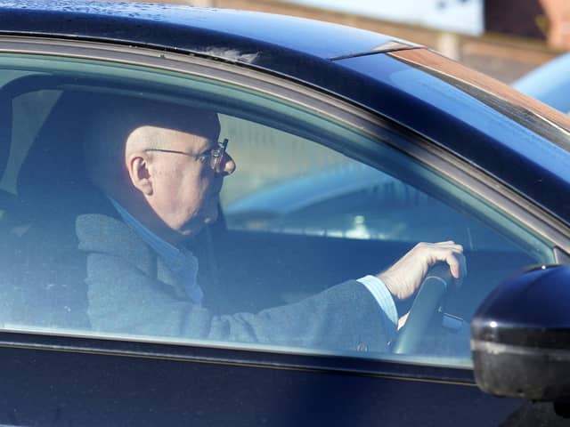 Former chief executive of the SNP, Peter Murrell, leaves his home in Uddingston, Glasgow. Picture: Andrew Milligan/PA Wire