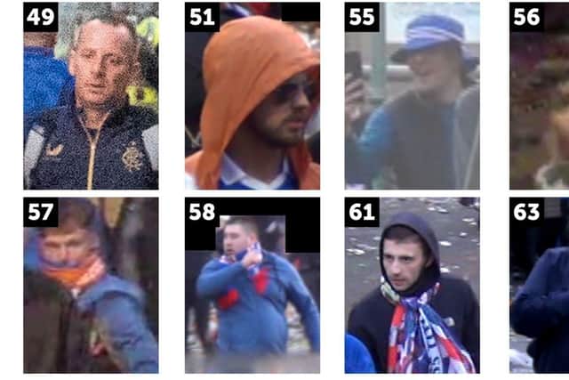 Eight of the further 20 people who Police Scotland has requested information about in relation to Rangers fan celebrations on Saturday May 15