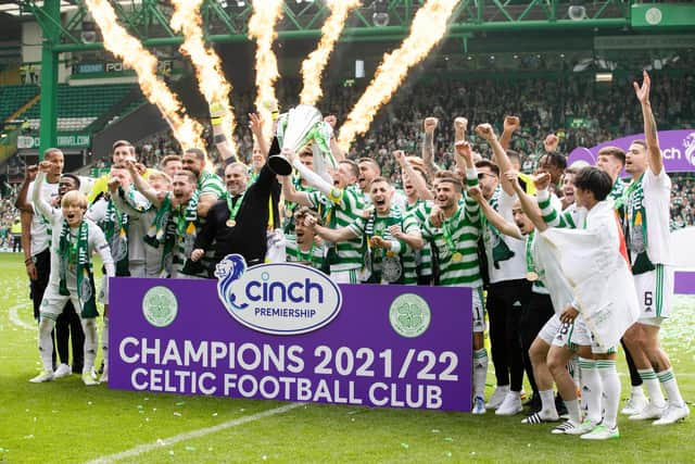 A host of factors seemed to come together to make Celtic's trophy presentation day one heck of a shindig. (Photo by Craig Williamson / SNS Group)
