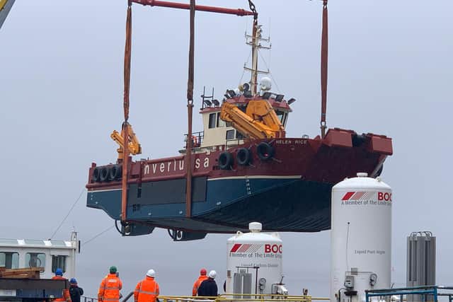 The work boat Helen Rice was the first vessel to be completed after Ferguson Marine came into public ownership. Picture: Scottish Government