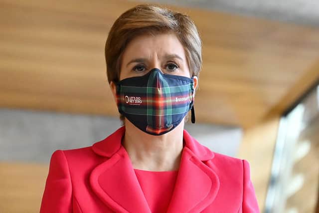 Scotland's First Minister Nicola Sturgeon is set to announce major restrictions on crowd sizes for sporting fixtuers (Photo by Jeff J Mitchell/Getty Images)