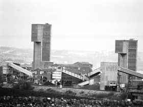 The two winding towers at Seafield colliery in Fife.
