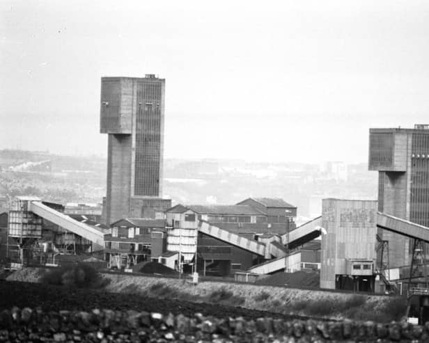 The two winding towers at Seafield colliery in Fife.