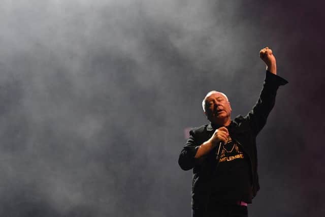 Frontman Jim Kerr led Simple Minds in a crowd-pleasing set (Picture: Jean Christopher Verhaegan/AFP/Getty)