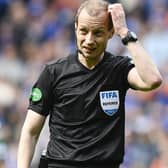 Referee Willie Collum during the cinch Premiership match between Rangers and Celtic at Ibrox.  (Photo by Rob Casey / SNS Group)