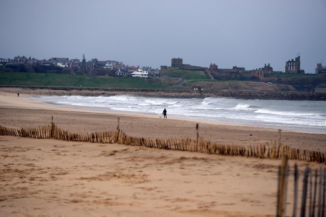 Storm Eunice makes it way over South Shields seafront.