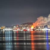 A fire broke out in Dundee city centre on Saturday evening. Picture: Niall Campbell/PA Wire