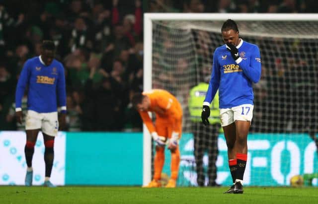 Joe Aribo's body language tells the story of Rangers' abject display in their 3-0 defeat against Celtic. (Photo by Craig Williamson / SNS Group)