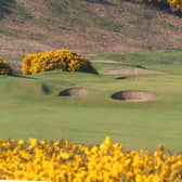 The 5th hole at the Royal Dornoch Golf Club, now the first course in the world to have defibrillators fitted to all golf buggies. PIC: John Haslam.