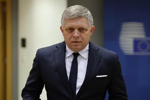 Slovakia's Prime Minister Robert Fico is said to be fighting for his life after he was shot. Photo: AP Photo/Geert Vanden Wijngaert, File
