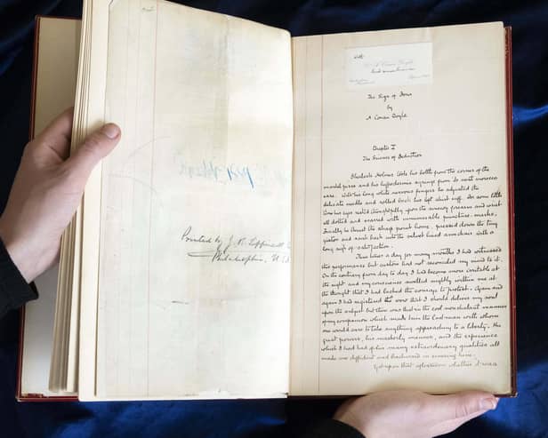 The handwritten manuscript is going up for auction in New York