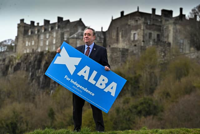 Former first minister and leader of the Alba Party Alex Salmond campaigns at Stirling Castle. Picture: Jeff J Mitchell/Getty Images
