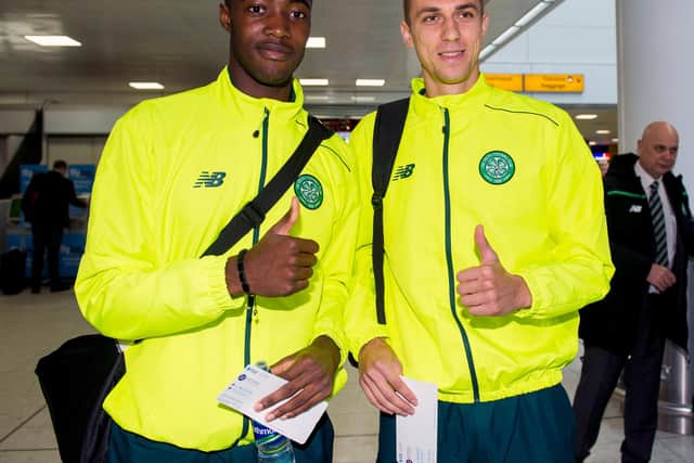 Former Celtic defenders Tyler Blackett and Jozo Simunovic are without a club. Picture: SNS