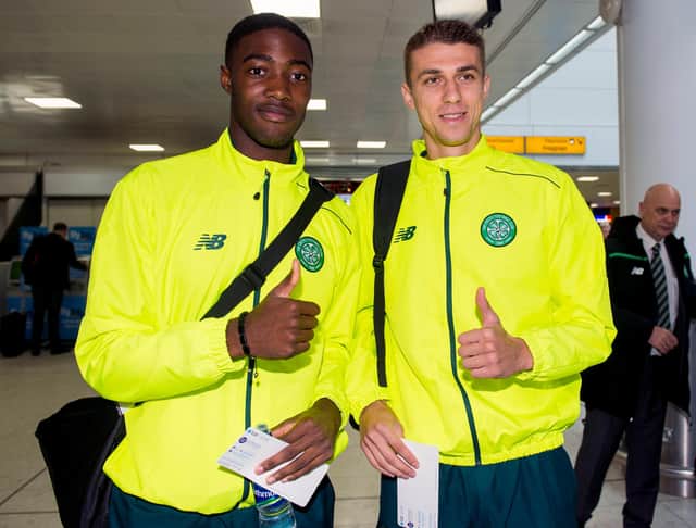 Former Celtic defenders Tyler Blackett and Jozo Simunovic are without a club. Picture: SNS