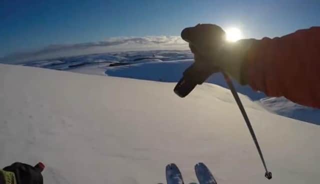 A still from Blair Aitken's "Tour de Lammer Law" film PIC: Courtesy of Blair Aitken / British Backcountry