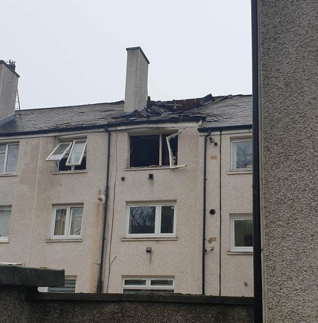 The flat on Main Street, East Kilbride, where the explosion occurred (Photo: Joolz Pedals).