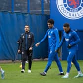 Rangers train ahead of Tuesday's match against Ajax at Ibrox.