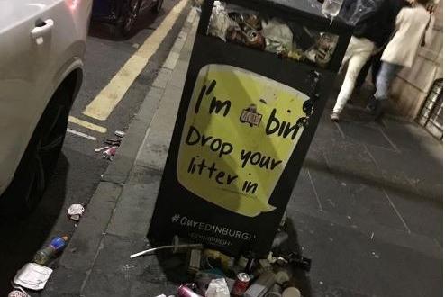 Bins overflowing on the streets of the Capital