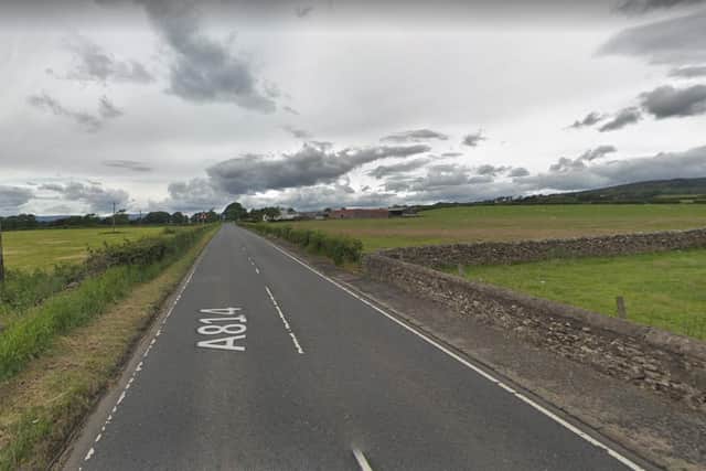 A814 near Cardross where the cyclist was hit picture: Google Images