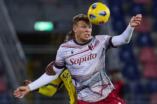 Bologna striker Sydney Van Hooijdonk continues to be linked with a move to Celtic. (Photo by Emmanuele Ciancaglini/Getty Images)